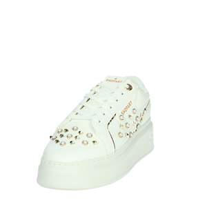 Baskets Donna Shopart SASS240723 Blanches en Cuir avec Clous Style Plateforme - Product Image 6