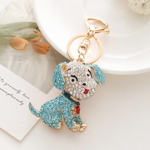 Lovely Vintage Colorful Enamel <b>Bell</b> <b>Dog</b> Zinc Alloy Rhinestone Keychain Coin Holder with Charm - Product Image 5