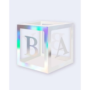 Scatola Decorativa Quadrata Iridescente 30x30cm per Cameretta o Asilo Nido - Product Image 1