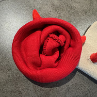 Bonnet tricoté Hip-hop avec cornes de diable, bonnet d'hiver chaud et drôle en forme de cornes de taureau pour couple, idéal pour les fêtes et le cosplay