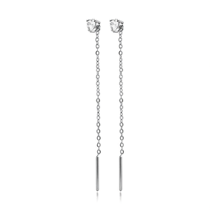 Pendientes colgantes Amy Amy Fashion, pendientes colgantes de cristal chapados en plata con diamantes de imitación para mujer, joyería de fiesta PE2710 - Product Image 3