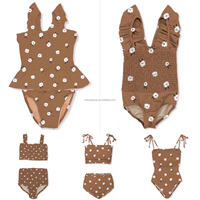 2021 américain femmes grande taille marron Bikini logo personnalisé Bikini rembourré étiquette maillot de bain plage correspondant mère-fille maillot de bain
