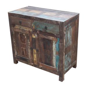 Petite armoire en bois recyclé avec tiroirs de rangement Meubles de récupération durables pour salon chambre bureau vente en gros - Product Image 5