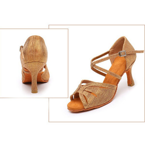 Chaussures de danse latine pour femmes à semelle souple, chaussures de danse professionnelles à talons hauts pour l'intérieur, chaussures de performance de danse <span class=keywords><strong>Shasha</strong></span> personnalisables - Product Image 5