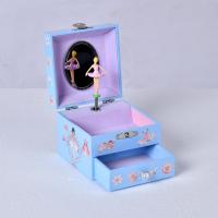Ever Bright Boîte à musique et à bijoux en bois à manivelle de 4 pouces Ballerine ronde unique Figure de danse Décoration intérieure Cadeau en MDF