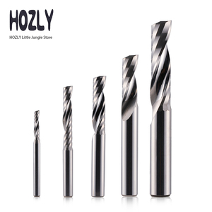3A Single Flute up Cut End Mill Spiral Carbide End Mill <strong>CNC</strong> End Mill <strong>Router</strong> <strong>Bit</strong> for Acrylic PVC MDF Wood - Product Image 2