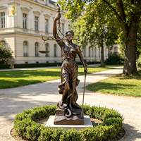 Statue de la déesse de la justice en bronze de grande taille RELONG, sculpture de style antique européen pour parc extérieur et jardin