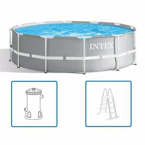 <span class=keywords><strong>Piscina</strong></span> Redonda con Marco Prismático Intex 26716 de 366x99 cm de Alto con Bomba de Filtro, Marco para <span class=keywords><strong>Piscina</strong></span> y Escalera, <span class=keywords><strong>Piscina</strong></span> Elevada Redonda - Product Image 1