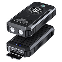 Batterie externe magnétique 20000mAh avec logo personnalisé, charge sans fil 5W/15W, charge solaire, étanche et charge rapide pour une utilisation en extérieur