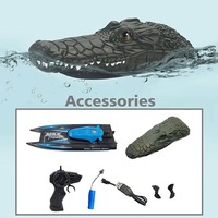 YT 2.4G Jouet bateau télécommandé RC en plastique, simulation électrique, haute vitesse, pour aquarium, piscine, rivière, Alligator et Crocodile