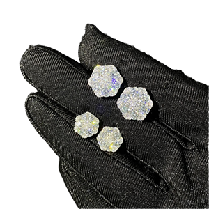 XG Diamond <b>Stud</b> Earrings 925 <b>Silver</b> VVS Moissanite Princess Cut Third Party Certified Fine Jewelry for Men Women - Product Image 1