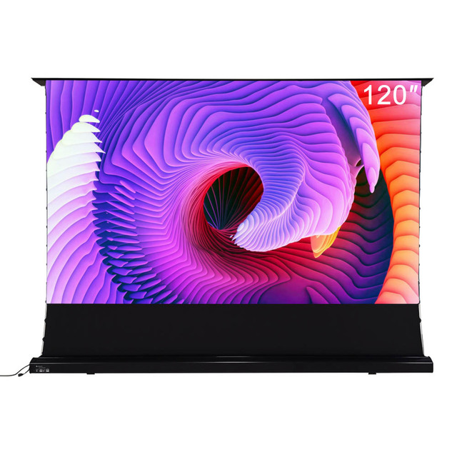 120 Inch 16:9 Electric Floor Projector Screen Obsidian Ambient Light Rejecting ALR Screen for the Short/long Throw Projector