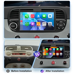 Autoradio Android da 7 Pollici per <span class=keywords><strong>Fiat</strong></span> 500 2007-2015 | Lettore Multimediale con Navigazione GPS e Touch Screen - Product Image 2