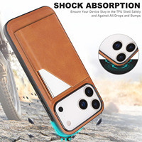 Étui portefeuille magnétique renforcé avec anneau pour iPhone 17 Pro Max, Air 16 Pro, 15, 14 Plus, 13, 12 – Coque en cuir à rabat compatible avec le chargement sans fil