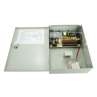 Boîtier d'alimentation CCTV 12v 10a 9 canaux, boîtier d'alimentation 12v LED, alimentation de secours UPS, armoire de distribution