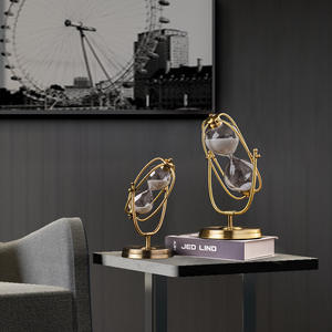 Nordique créatif métal <span class=keywords><strong>sablier</strong></span> lumière luxe décoration bureau étagère artisanat <span class=keywords><strong>sablier</strong></span> minuterie sable verre - Product Image 4