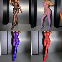 Bodysuit en Soie Transparente Sexy et Exotique en Maille, Lingerie Sans Entrejambe pour Femme G045