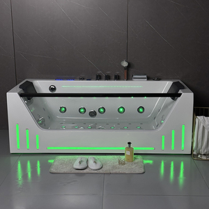 Bañera de Acrílico Funcional <span class=keywords><strong>para</strong></span> 2 <span class=keywords><strong>Personas</strong></span>, Cómodo Jacuzzi Doble con Hidromasaje y Spa <span class=keywords><strong>para</strong></span> Baño - Product Image 5