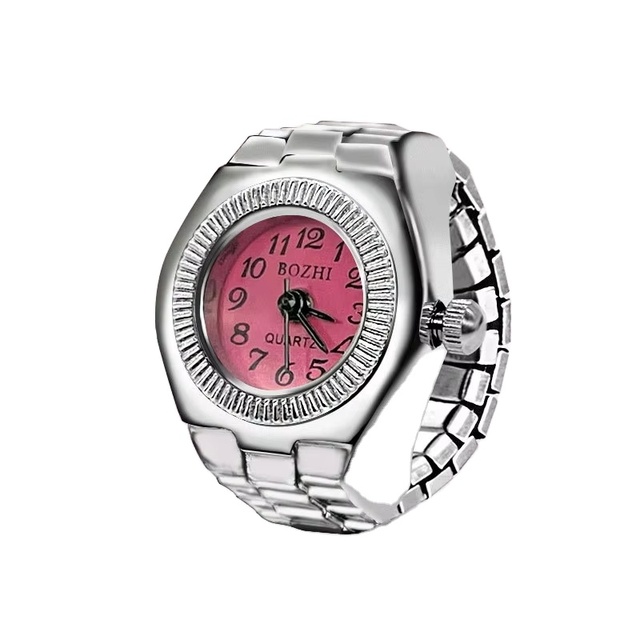 In Stock Silver Simple Finger Ring Watches China SL68 Quartz Movement Adjustment Ring Watch for Women