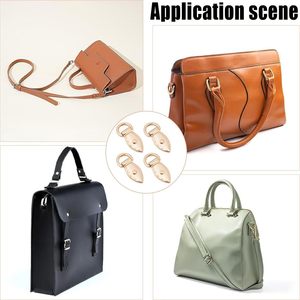 CALFOVERA PCS Handbag Side Clip Buckles Metal Leaf Shape D Rings For Purse Golden Bag Strap Mount <b>Hook</b> Alloy Detachable D Ring P - Product Image 6