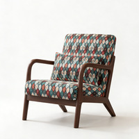 Fauteuil simple vintage de loisirs, ensemble de chaises de balcon pour salon, petit appartement, hôtel, chambre d'hôtes, chambre à coucher, chambre d'invité
