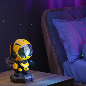 Bee Astronaut Galaxy Projector Star Projector con efectos de luz multigalaxia 360 Control remoto ajustable y regulable - Product Image 5