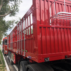 <span class=keywords><strong>Remorque</strong></span> de <span class=keywords><strong>plateau</strong></span> de haute qualité de 80 tonnes pour le bétail Semi <span class=keywords><strong>remorque</strong></span> de camion avec clôture de piquet pour le transport de marchandises de grain - Product Image 6
