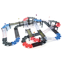 Juguete de Pista de Carreras Magplayer, Incluye 2 Camiones de Carreras, Bloques de Construcción Magnéticos Educativos STEM