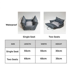 Su geçirmez köpek araba koltuğu yatak yumuşak lüks köpek yatakları seyahat evcil hayvan taşıyıcı çanta Pet araba koltuğu özel LOGO tasarımcı köpek ürünleri - Product Image 2