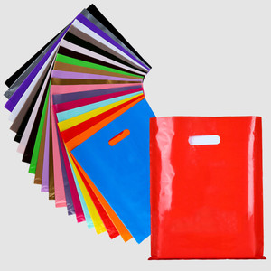 Custom Printing Heavy Duty Wholesale Transparent Disposable Degradable Plastic Shopping Bags Die Cut Mylar Bags