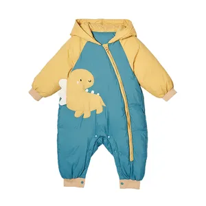 Baby Boy Down Jumpsuit Thick Warm Winter Jacket Baby Down Rompers Puffer Down Jacket Crawling Suit