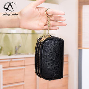 Monedero Pequeño de Cuero Vacuno Andong, Bonito Monedero Coreano para Damas, Monederos de Cuero Vacuno Genuino, Llavero, Cartera para Mujer - Product Image 4