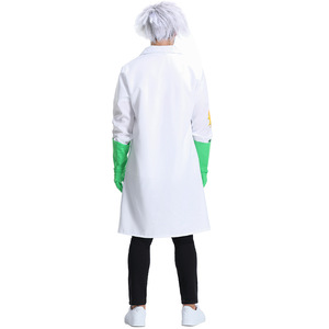 Cappotto da scienziato di Halloween carnevale pazzo Festival vestito da festa per adulti vestito da laboratorio da uomo - Product Image 4
