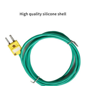 سلك حراري 100 مصفح من النوع K-tcouple مسبار حراري عالي المقاومة للحرارة من السيليكون المطاطي الناعم - Product Image 4