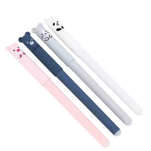 Stylo gel effaçable personnalisé Kawaii cochon ours chat <span class=keywords><strong>souris</strong></span> pour école fournitures de bureau papeterie cadeau - Product Image 6