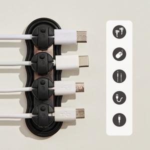 Creative Self Adhesive Cable Clip Desk Cord Organizer <b>Wire</b> Holder for Computer Phone Charger Cable Management No Drill - Product Image 4