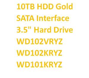 ฮาร์ดไดรฟ์ WD101KRYZ WD102KRYZ WD102VRYZ WD122KRYZ WD142KRYZ WD161VRYZ รุ่นดั้งเดิม ความจุ 10TB 12TB 14TB 16TB Gold 7200rpm SATA3 - Product Image 1