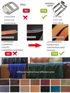 Contenitore regalo in vera pelle con fibbia in acciaio per Jeans e cinture da Golf da uomo - Product Image 6