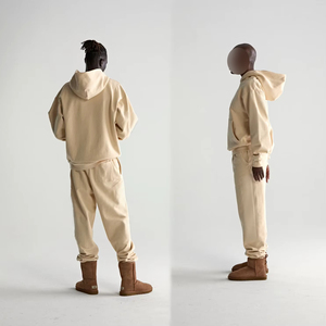 Sudaderas con capucha gráficas con estampado de abullonado personalizado de alta calidad para hombres y mujeres-Sudaderas de calle de algodón pesado con logotipo de serigrafía - Product Image 3