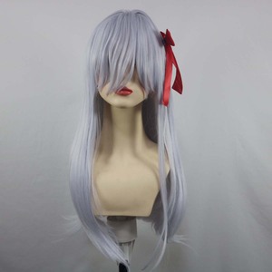 Perruque synthétique longue résistante à la chaleur, couleur argentée, pour cosplay Sakura <span class=keywords><strong>Matou</strong></span>, AOKG-094 - Product Image 4