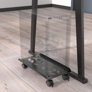 Gaming <strong>PC</strong> <strong>Tower</strong> Holder Steel <strong>Stand</strong> with 360 Rotating Brake Wheels Stock - Product Image 5