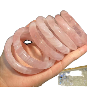 Pulseras de Moda al por Mayor de Cuarzo Rosa de Madagascar, Jade Verde y Piedras Preciosas de Cristal Rosa Natural para Mujer - Product Image 4