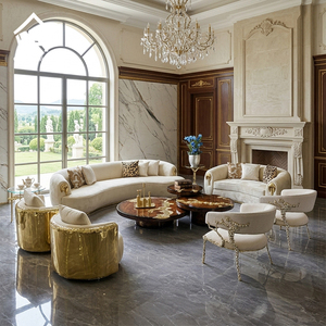 Ensemble de salon de villa haut de gamme, canapé incurvé, canapé <span class=keywords><strong>d</strong></span>'angle en laiton, meubles de luxe de designer italien, canapés modernes, solution tout-en-<span class=keywords><strong>un</strong></span> - Product Image 2