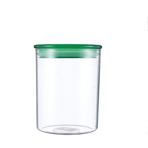 Transparent Cylindrical Airtight <b>Jar</b> With Plastic Lid <b>For</b> <b>Kitchen</b> Grain <b>Storage</b> 500Ml Set - Product Image 5