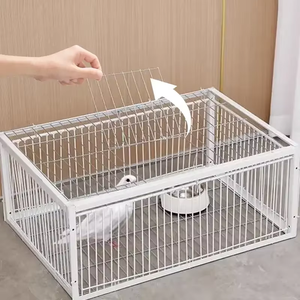 <span class=keywords><strong>Cage</strong></span> Piège Automatique à 4 Portes pour Oiseaux, Lapins, Souris - Entrée Uniquement sans Sortie - Outil de Collecte Automatique de Pigeons à Maillage Renforcé avec Lucarne - Product Image 6