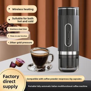 Cafetera Automática Pequeña, Cafetera de Cápsulas con Calentamiento Automático, Molino de Café Eléctrico Portátil Inalámbrico para <span class=keywords><strong>Camping</strong></span> - Product Image 2