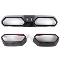 SUNMAX - Revêtement de panneau de ventilation du tableau de bord gauche/droite en fibre de carbone véritable pour l'intérieur de la voiture