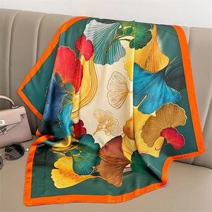 Pañuelo <span class=keywords><strong>de</strong></span> Seda con Estampado Artístico <span class=keywords><strong>de</strong></span> Caballo Abstracto para Mujer, 90cm Cuadrado, Decoración para Cuello y Bolso <span class=keywords><strong>de</strong></span> <span class=keywords><strong>Paja</strong></span>, Chal Personalizado - Product Image 4
