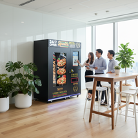 Machine à pizza chaude instantanée, four automatique intégré, distributeur de pizzas fraîchement cuites pour les entreprises