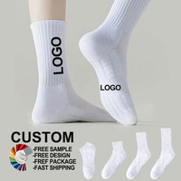 Chaussettes de sport unisexes personnalisées brodées, motif de lettres de designer, chaussettes de course pour hommes, chaussettes de sport
